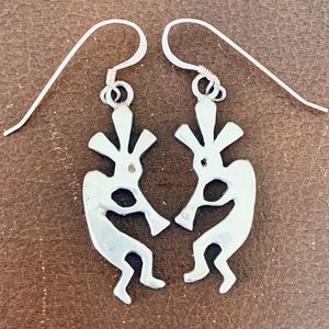 Sterling Silver Kokopelli Earrings